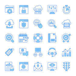 search engine optimization and web icons set vector image