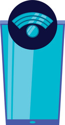 smartphone device with wifi signal vector image