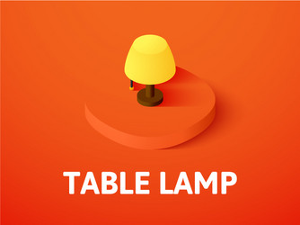 table lamp isometric icon isolated on color vector