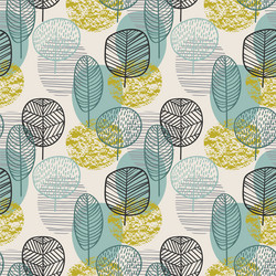 abstract autumn seamless pattern with trees vector image