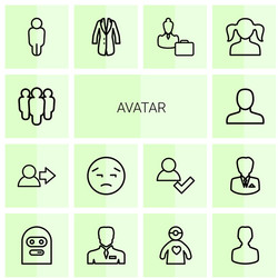 Avatar icons vector