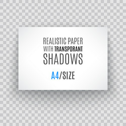 Blank sheet of paper with page curl and shadow vector