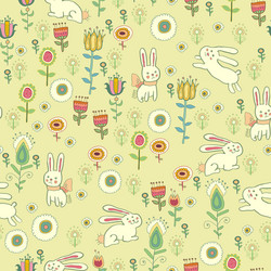 Bright childish seamless pattern with animals vector