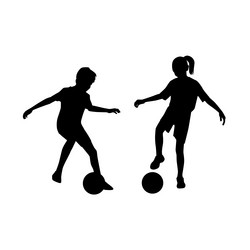 Children Playing Soccer vector