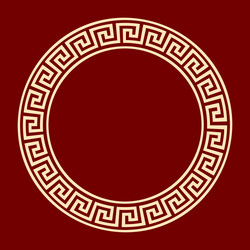 Ancient greek round key pattern - meander art Vector Image