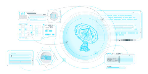 hud interface for processing and storing radio vector image