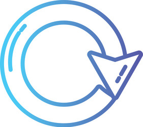 line arrow circle sign loading progress vector image