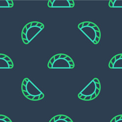 line dumpling icon isolated seamless pattern vector image