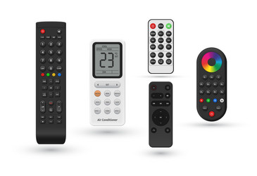 remote control navigation gamepad device set vector image