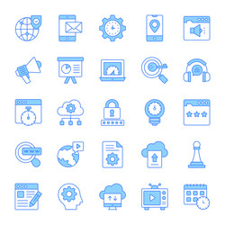search engine optimization and web icons set vector image