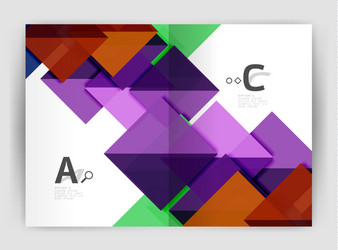 abstract background with color triangles annual vector image