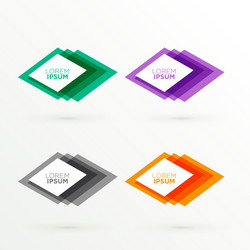 abstract colorful banners with text space vector image
