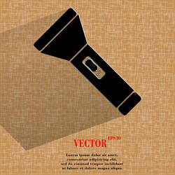 flashlight flat modern web button vector image