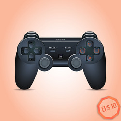 Gamepad joystick game console realistic vector