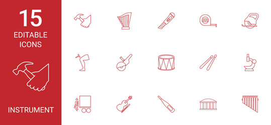 instrument icons vector