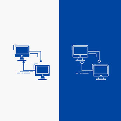 Local lan connection sync computer line and glyph vector