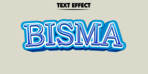modern poster design template 3d text effect mock vector image