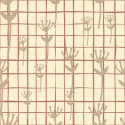 random autumn seamless nature pattern with hand vector image