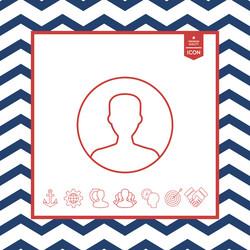symbol of user icon in circle profile line vector image