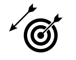 target icon with arrow dart business vector image