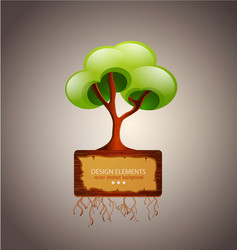 tree with space for text design element vector