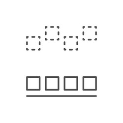 Bottom Alignment Line Icon vector image