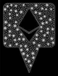 Bright mesh network ethereum map pointer vector
