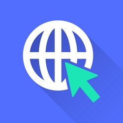 Browser Icon with Shadow vector image