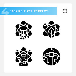 Stem teacher pixel perfect black glyph icon Vector Image