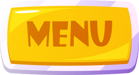 game menu yellow button vector image
