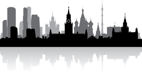 Moscow City Skyline Vector Image