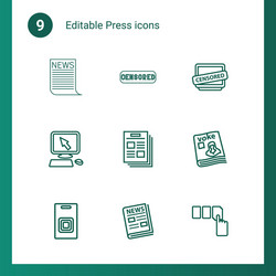 press icons vector