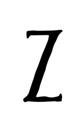 Bumpy elongated font capital letter uneven Vector Image