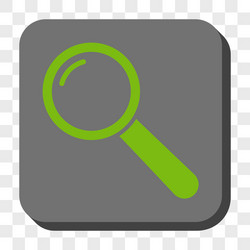 Magnifier rounded square button vector