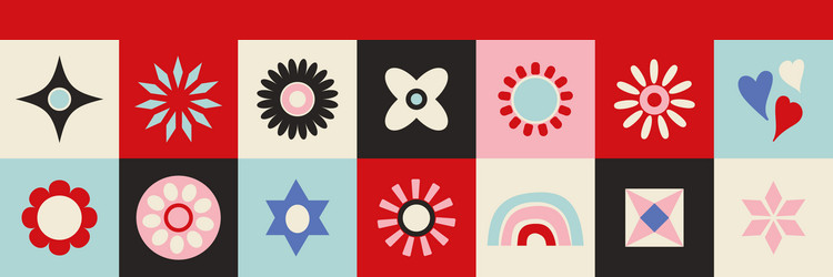 retro abstract pattern border background vector image