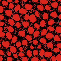 seamless pattern with red apples for your design vector image