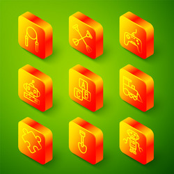 set line jump rope arrow with sucker tip gamepad vector image