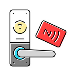 wireless data transfer nfc technology color icon vector image