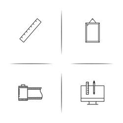 creative process and design simple linear icon vector image