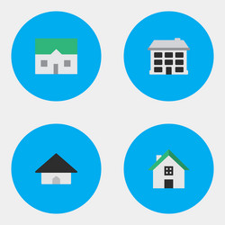 set of simple property icons vector image