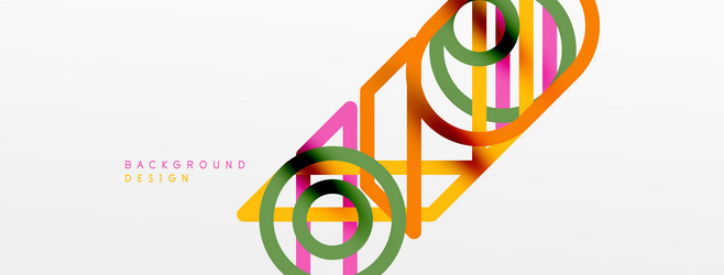 abstract background - colorful circle lines vector image