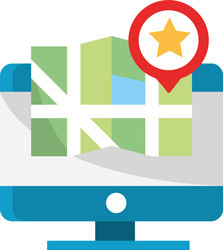 computer map location favourite pointer gps vector image