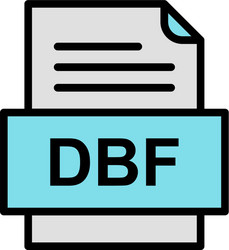 Dbf file document icon vector