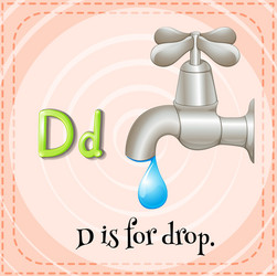 Alphabet d is for diving Royalty Free Vector Image