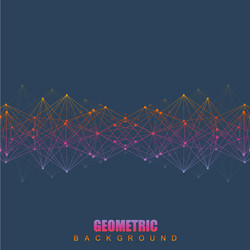 Geometric abstract background with connected line vector