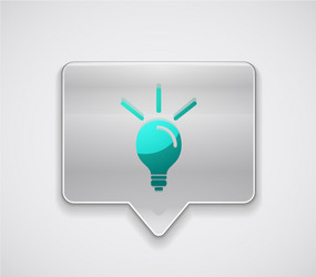 Light bulb new idea concept web button vector