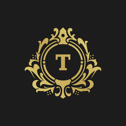 luxury monogram logo template object Vector Image