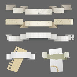 Paper banners vector