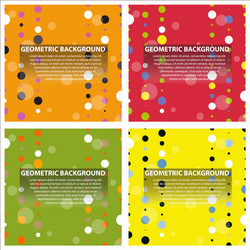 set of abstract geometric pattern vector image
