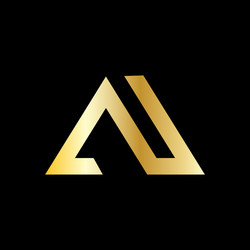 Gold building business logo Royalty Free Vector Image